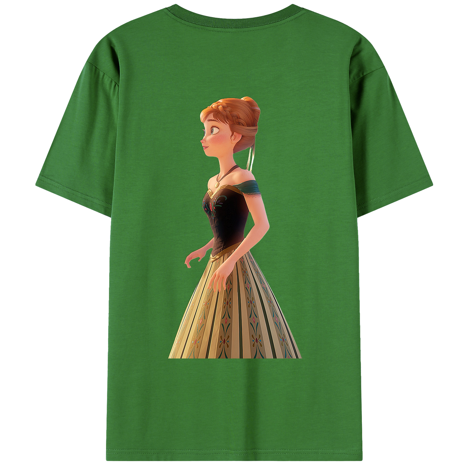 （画像用） アナと雪の女王 アンナ エルサ Frozen Anna Elsa レディース半袖Tシャツ(バックプリント)